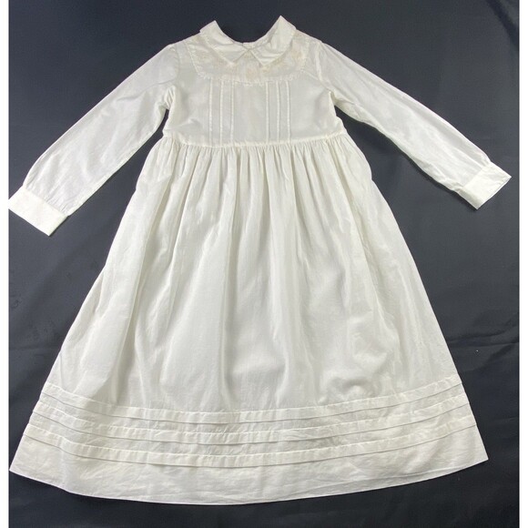 Bonpoint Girl’s Cotton White Pin Tuck Classic Embroidered Dress Size 8 NWT - Picture 2 of 16